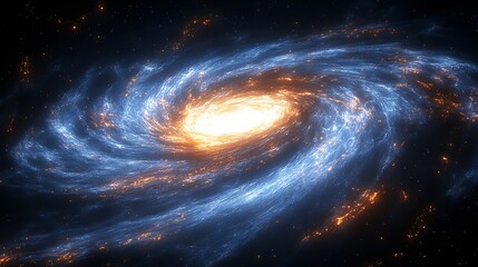 Fototapeta premium Vortex of cosmic colors swirling in a dazzling galaxy within outer space : Generative AI