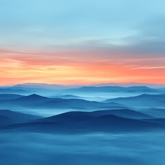 Gradient of blue tones with a minimalist aesthetic