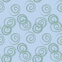 Vector abstract grunge doodles seamless pattern.