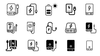 Power bank icon Royalty Free Vector Image, Power bank - Free electronics icons victor file design in adobe illustrator.