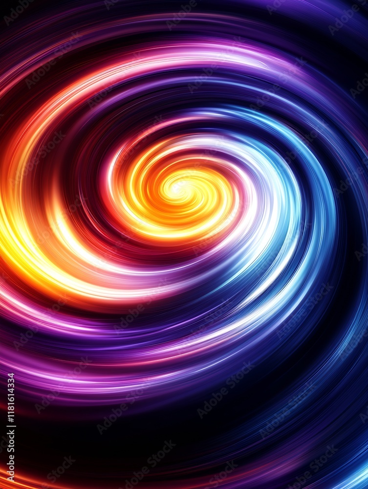 Poster Dazzling Swirl of Cosmic Energy in Vibrant Colors and Dynamic Patterns : Generative AI