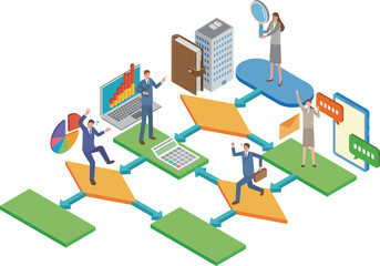 Obraz premium ビジネスフローチャート