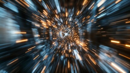 Dynamic abstract representation of speed and motion in a digital universe environment