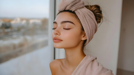 Fototapeta premium Morning Skincare Routine: Enhance Your Natural Beauty Effortlessly