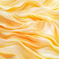 Obraz premium Abstract golden fabric waves creating a luxurious and smooth texture, ideal for backgrounds or design elements. The bright tones evoke elegance and sophistication.