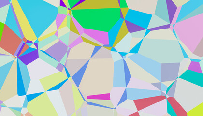 Vibrant geometric 3d render of abstract color patterns