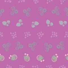 Vector abstract grunge doodles seamless pattern.