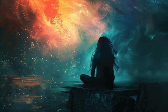 Introspection and self-analysis concept with a person reflecting quietly.