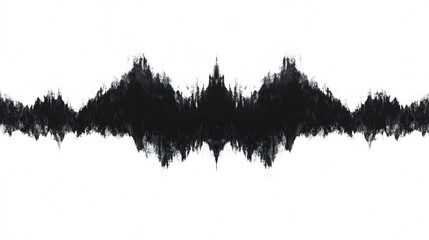 
Sound wave pattern (easily editable file) On a white background.