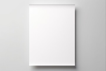 Blank White Paper Sheet for Invitation and Business Purposes. Clean Detail with Copy Space for Design on White Background