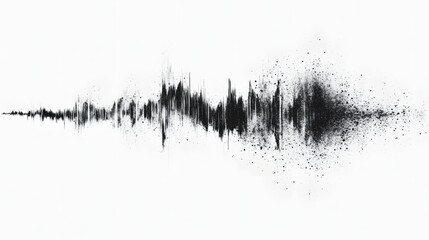 
Sound wave pattern (easily editable file) On a white background.