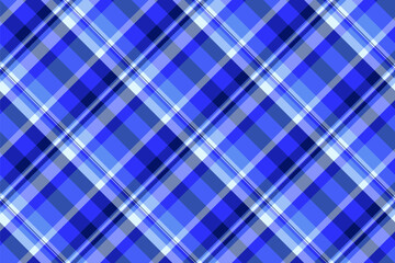 Vibrant diagonal plaid pattern in shades of blue and white. Perfect for textile design, website backgrounds, or any project needing a stylish geometric texture.