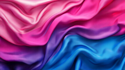 Obraz premium Flowing Blue, Pink, Purple Fabric Creates Dynamic Colorful Waves
