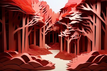 papercut mimics the look of layered paper cutouts creating depth