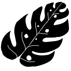 leaf silhouette with transparent background