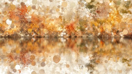 Autumnal Reflections Serene Lake and Colorful Trees