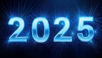 スタイリッシュな背景画像、2025の文字をバランス良く配置、くっきりと見やすくシンプルに表現 Generated by AI