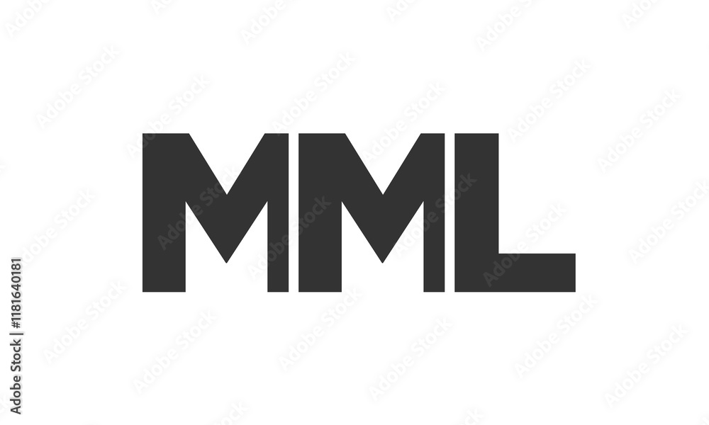 Fototapete mml logo design template with strong and modern bold text. initial based vector logotype featuring s