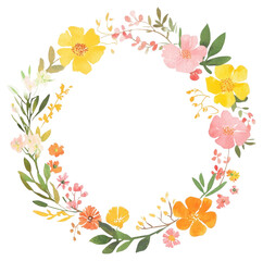 Fototapeta premium PNG Flowers art illustration watercolor.