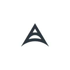 Fototapeta premium Arrow Up Logo Image. black Geometric Arrow Shape Line Style.