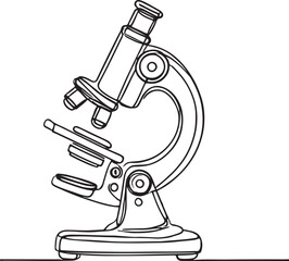 Line Drawing Microscope. Precision Tool for Biological Research