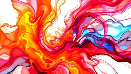 Fototapeta premium Abstract Love, Passionate Colors, Dynamic Valentine's Art