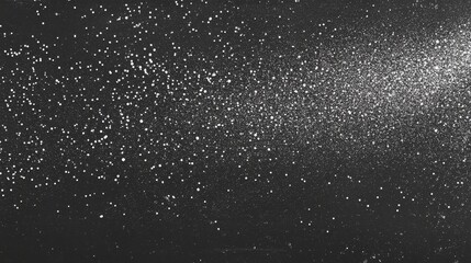 Obraz premium Dark Starry Night Sky, White Specks on Black Background, Sparkling Dots Art, Cosmic Abstract Art