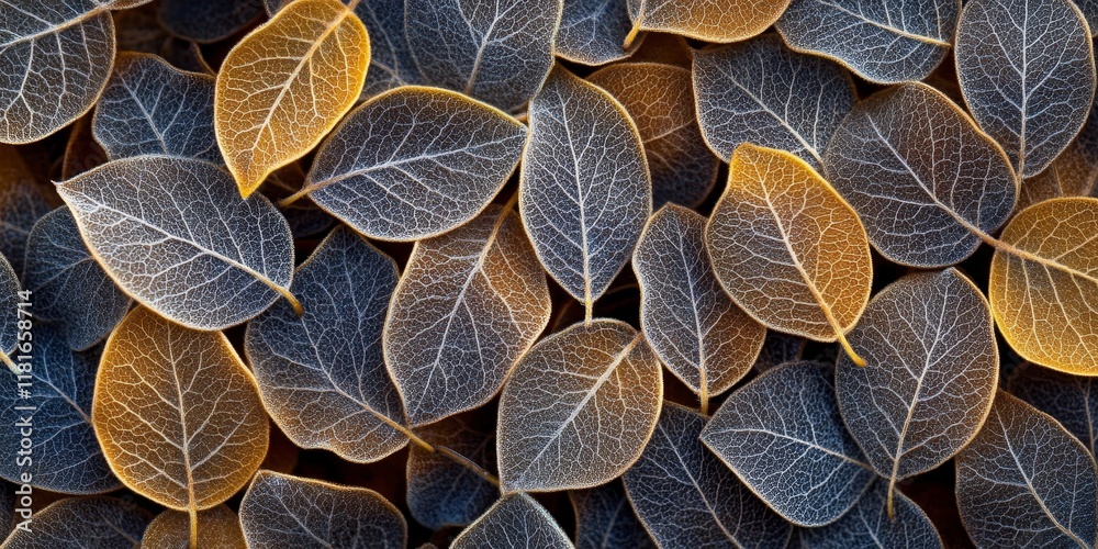 Poster delicate little leaves displaying a stunning pattern are captured in this image, showcasing the beau