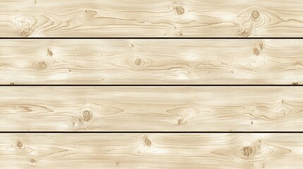 Naklejka premium Seamless Light Beige Wood Planks Texture Background Horizontal Wooden Paneling