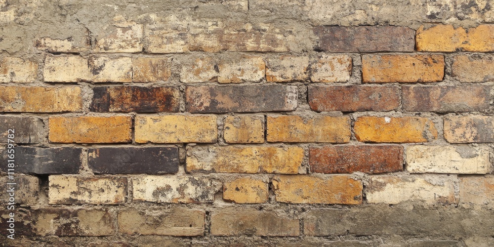 Aufkleber captivating old brick wall texture featuring intricate patterns, ideal for showcasing the charm and 