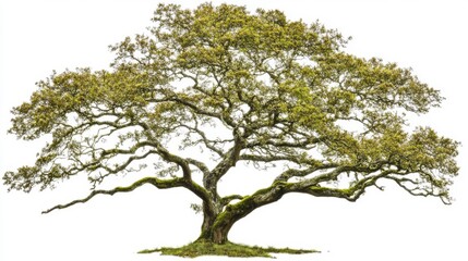 Fototapeta premium Awe-Inspiring Majestic Tree, A Timeless Masterpiece of Nature's Grandeur, Lush Green Foliage, Expansive Branches, and Intricate Design