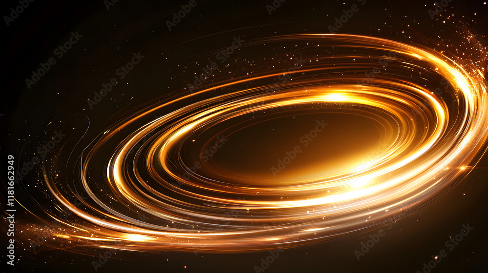 Aufkleber Dynamic cosmic swirl outer space digital art galactic environment abstract viewpoint astronomical concept