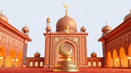 Obraz premium islamic background lantern lamp ramadan kareem modern random