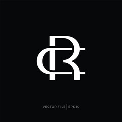 Classic CR RC letter initials logo design
