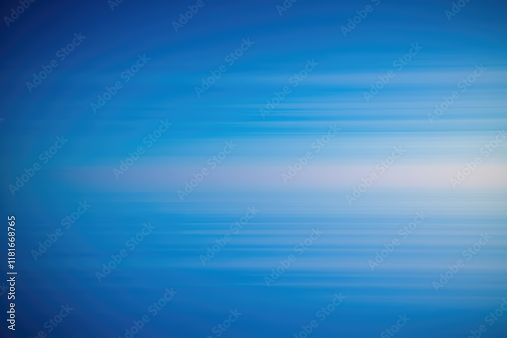 Poster abstract image of blurred blue sky with subtle horizontal lines, suggesting movement and tranquility