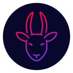 gazelle line icon, art