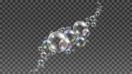 realistic soap bubble background vector