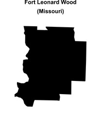 Fort Leonard Wood (Missouri) blank outline map