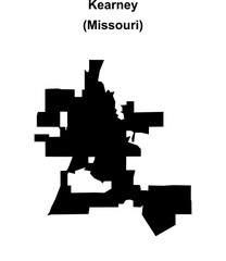Kearney (Missouri) blank outline map