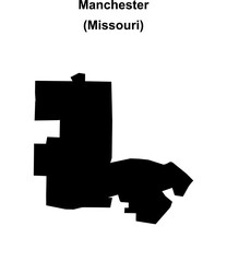 Manchester (Missouri) blank outline map