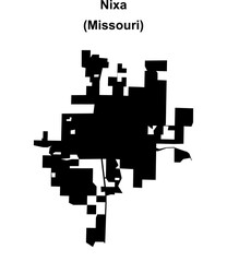 Nixa (Missouri) blank outline map