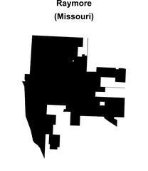 Raymore (Missouri) blank outline map
