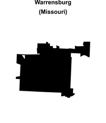 Warrensburg (Missouri) blank outline map