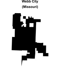 Webb City (Missouri) blank outline map