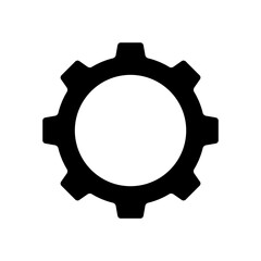 Vector silhouette of gear or cog wheel vector design and illustration