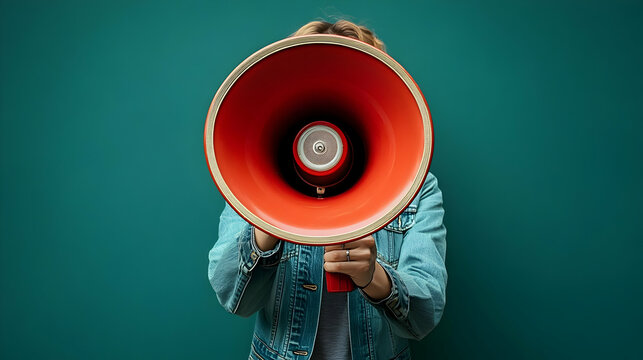Speak Up: Voice, Message, Communication, Announcement with Megaphone