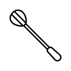 cocktail stirrer icon, drinks line art, drinks vector - simple black line art icon of cocktail stirrer perfect for logos, and drinks-themed designs.