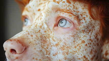 Naklejka premium Dog Eyes See World, Fur and Nose Close Up Gently, Canine Companion