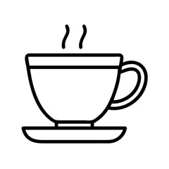 espresso cup icon, drinks line art, drinks vector - simple black line art icon of espresso cup perfect for logos, and drinks-themed designs.