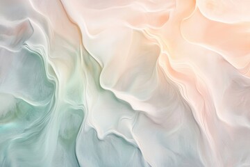 Obraz premium Abstract art featuring flowing pastel colors, creating a serene and dreamy visual texture.